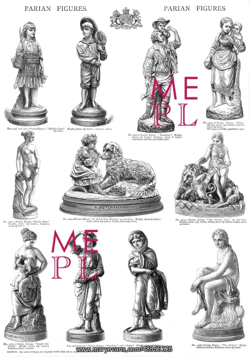 : Parian figures, Plate 92 : Parian figures, Plate 92
