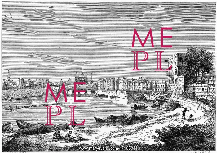 : PARIS C17. Paris viewed from the east, with Notre-Dame conspicuous on the skyline : PARIS C17. Paris viewed from the east, with Notre-Dame conspicuous on the skyline
