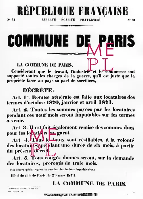 : Paris Commune, 1871 : Paris Commune, 1871