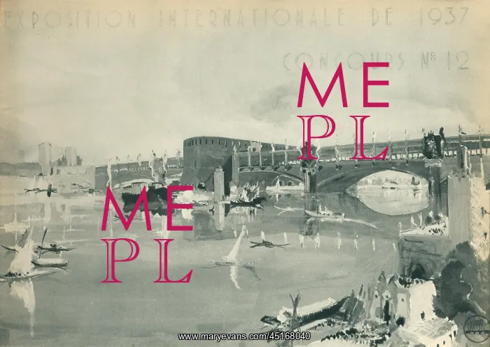 : Paris Expo 1937, The Passy Bridge : Paris Expo 1937, The Passy Bridge