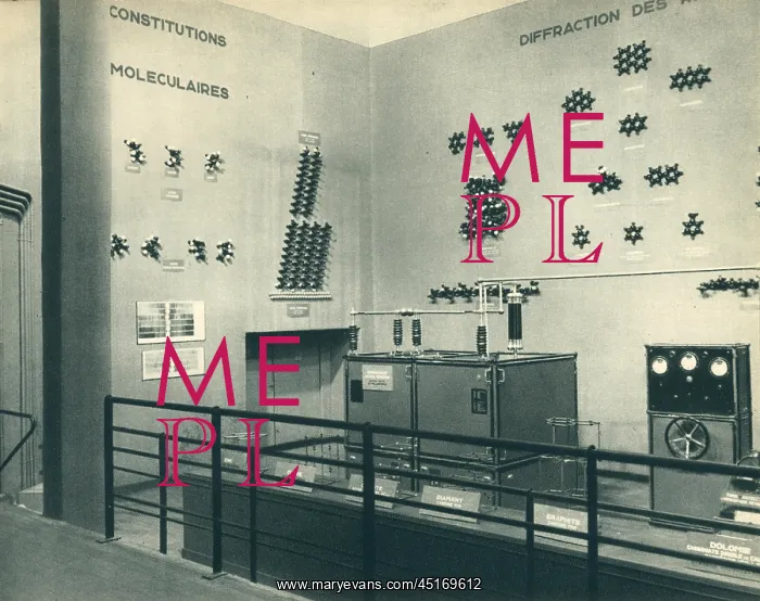 : Paris Expo 1937, X-Ray Diffraction Generator : Paris Expo 1937, X-Ray Diffraction Generator