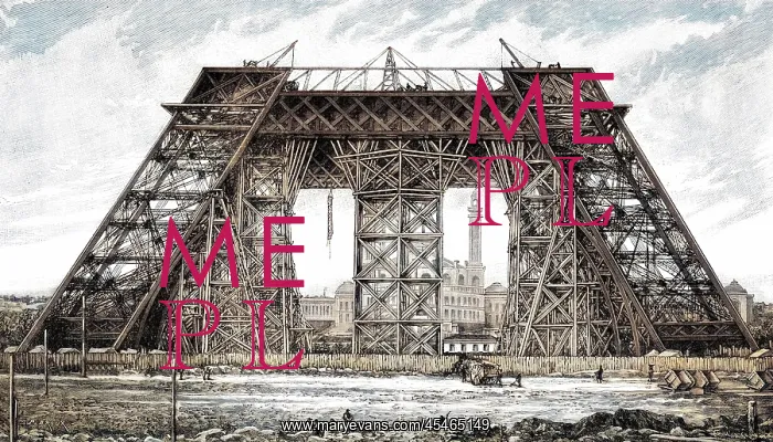 : Paris, France - Tour Eiffel, Under Construction : Paris, France - Tour Eiffel, Under Construction