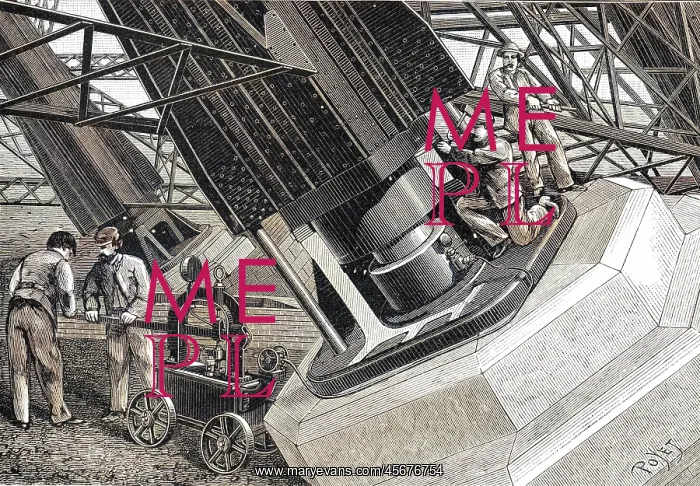 : Paris, France - Tour Eiffel, construction : Paris, France - Tour Eiffel, construction