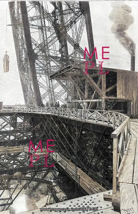 : Paris, France - Tour Eiffel, Construction : Paris, France - Tour Eiffel, Construction