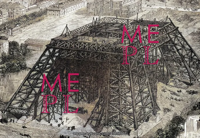 : Paris, France - Tour Eiffel, Construction : Paris, France - Tour Eiffel, Construction