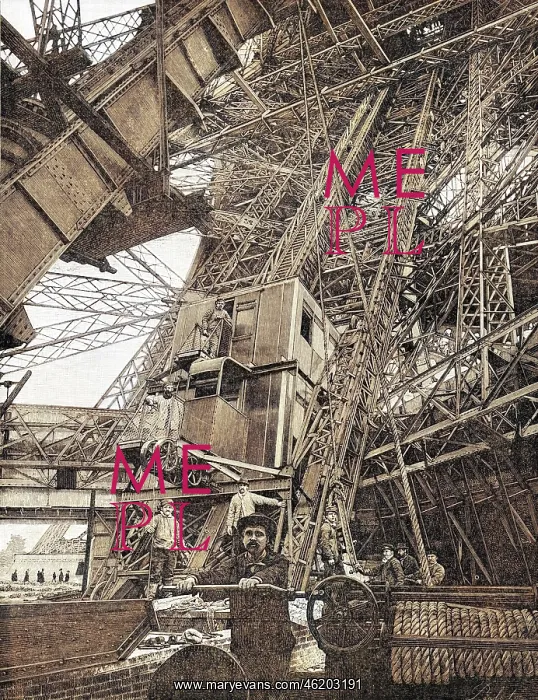 : Paris, France - Tour Eiffel, Construction : Paris, France - Tour Eiffel, Construction