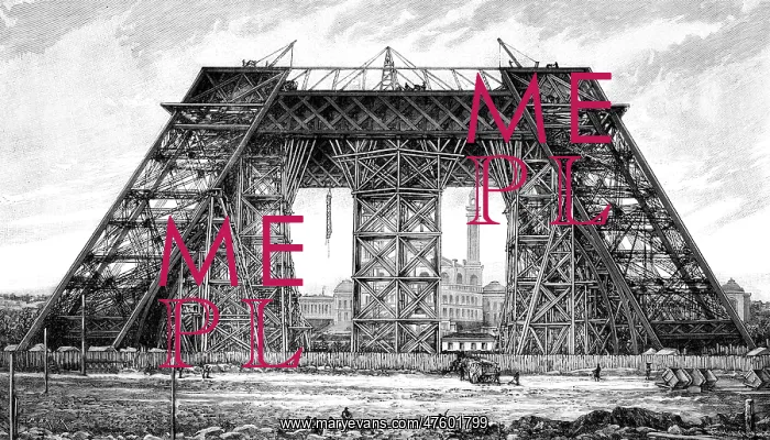 : Paris, France - Tour Eiffel, Under Construction : Paris, France - Tour Eiffel, Under Construction