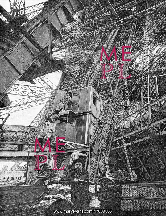: Paris, France - Tour Eiffel, Construction : Paris, France - Tour Eiffel, Construction