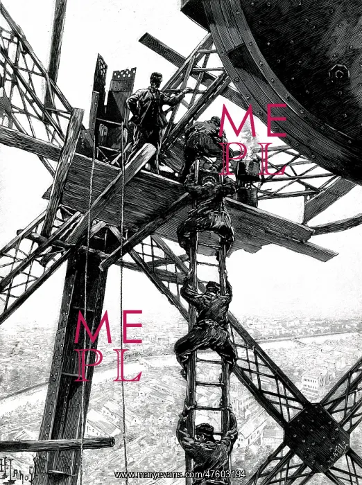 : Paris, France - Tour Eiffel, Construction : Paris, France - Tour Eiffel, Construction