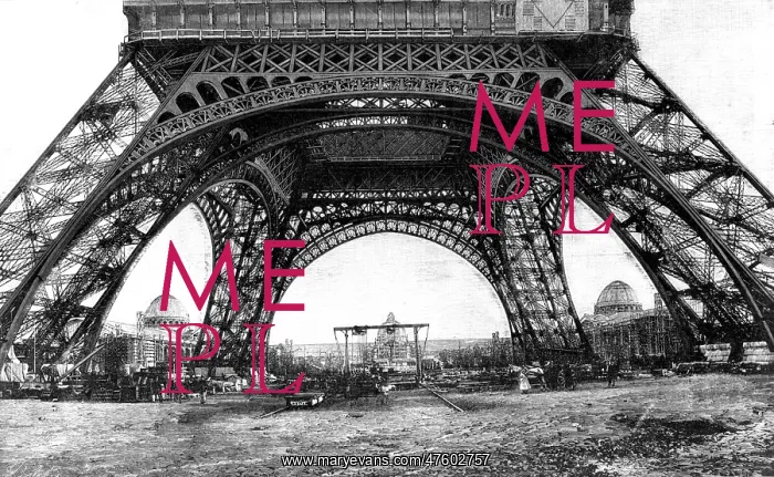  : Paris, France - Tour Eiffel, construction work