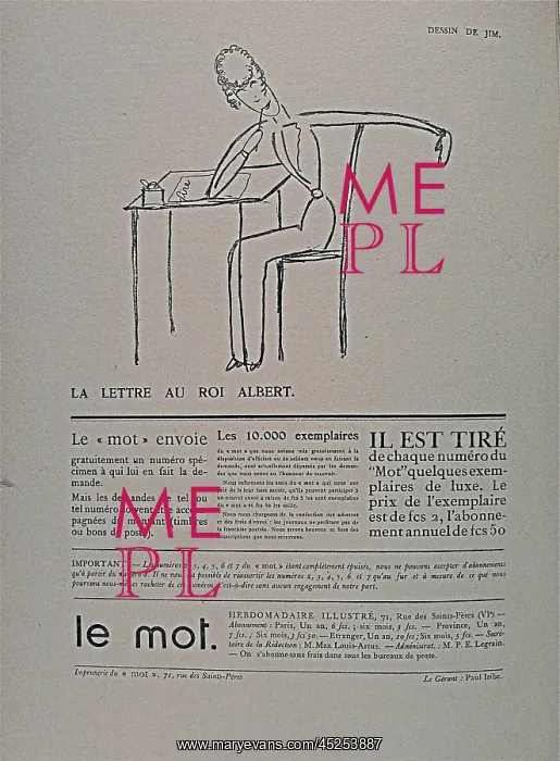: Paris: Le Mot 1914-1915 Bound folio : Paris: Le Mot 1914-1915 Bound folio