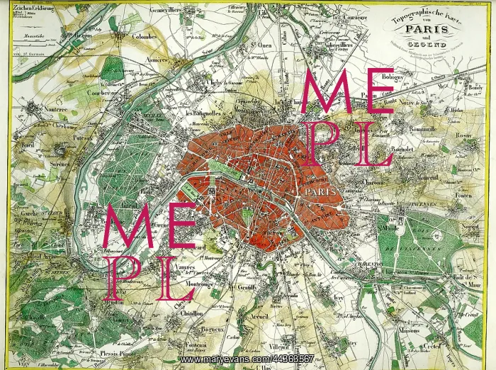  : Paris - Topographische Karte