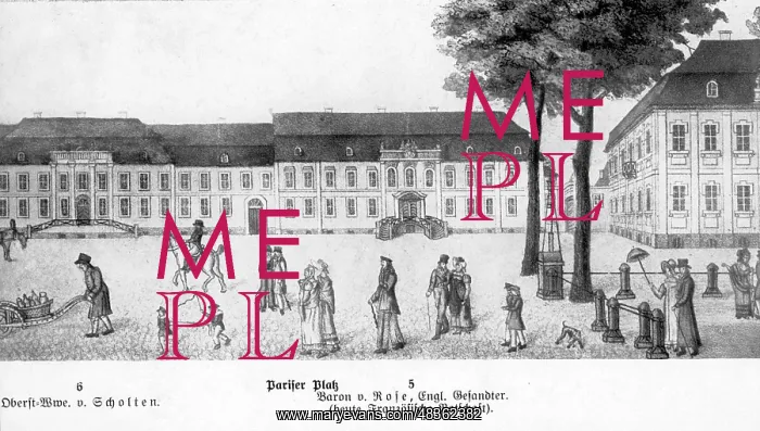 : Pariser Platz in Berlin, around 1820 : Pariser Platz in Berlin, around 1820