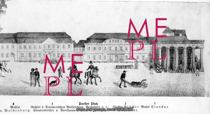 : Pariser Platz in Berlin, around 1820 : Pariser Platz in Berlin, around 1820