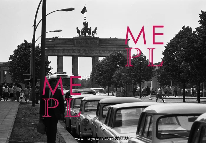 : Pariser Platz with Brandenburg Gate, Berlin, 1965 : Pariser Platz with Brandenburg Gate, Berlin, 1965