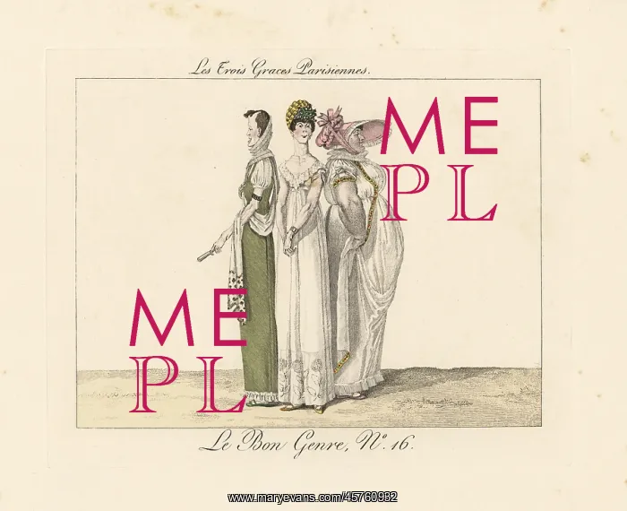 : Three Parisian graces, circa 1800 : Three Parisian graces, circa 1800