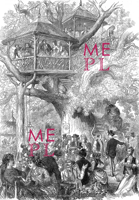 : Parisians at Sceaux: Dining in a Tree 1872 : Parisians at Sceaux: Dining in a Tree 1872