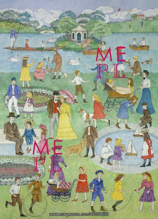 : In the Park ' Edwardian scene : In the Park ' Edwardian scene
