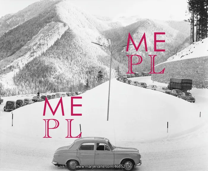  : Parked cars at Semmering 1960