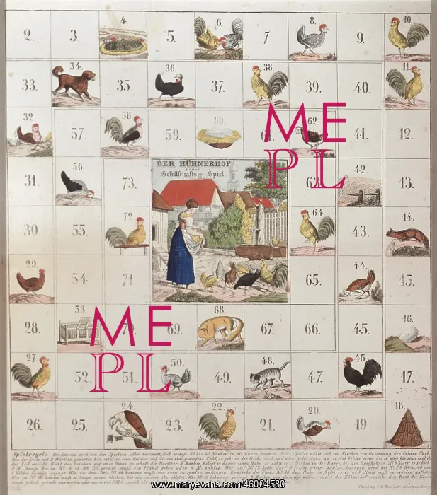 : Games. Parlour games, chicken run, sheet with rules : Games. Parlour games, chicken run, sheet with rules
