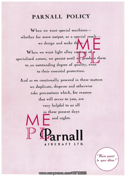 : Parnall Aircraft Engineering : Parnall Aircraft Engineering
