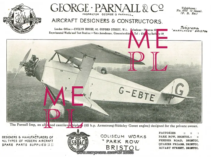 : Parnall Imp Light Aeroplane G-EBTE : Parnall Imp Light Aeroplane G-EBTE
