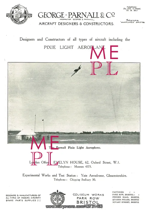 : Parnall Pixie Light Aeroplane : Parnall Pixie Light Aeroplane
