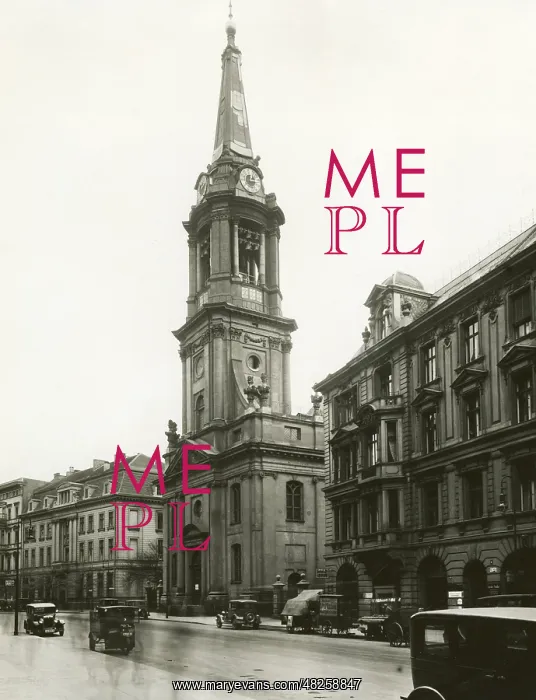 : The Parochialkirche in Berlin, 1930 : The Parochialkirche in Berlin, 1930