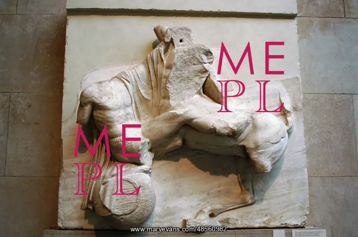 : Parthenon. Metope IX. Lapith fighting with a centaur and rol : Parthenon. Metope IX. Lapith fighting with a centaur and rol