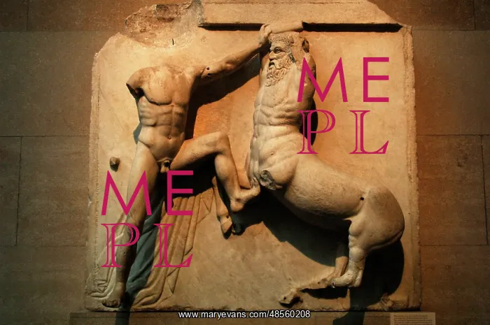 : Parthenon. Metope XXVI. A centaur is raised to strike a Lapi : Parthenon. Metope XXVI. A centaur is raised to strike a Lapi