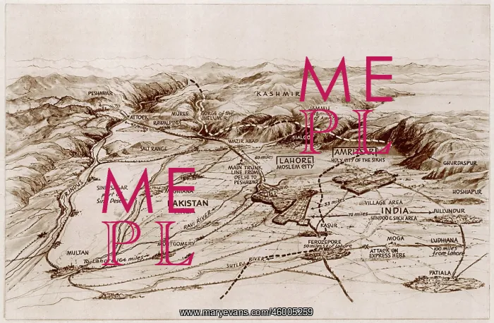 : Partition. Map of East and West Punjab : Partition. Map of East and West Punjab