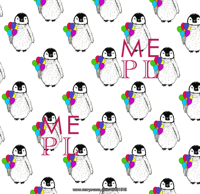  : Party penguin pattern