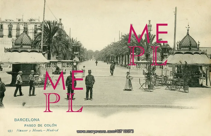 : Paseo de Colon, Barcelona, Spain : Paseo de Colon, Barcelona, Spain