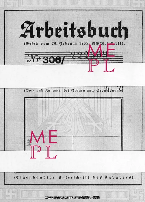 : Pass of the Reich Labor Service, 1936 : Pass of the Reich Labor Service, 1936