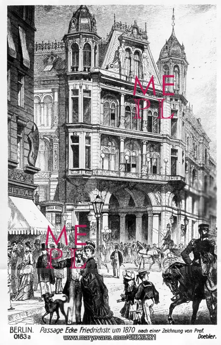 : Passage corner Friedrichstrasse, around 1870 : Passage corner Friedrichstrasse, around 1870