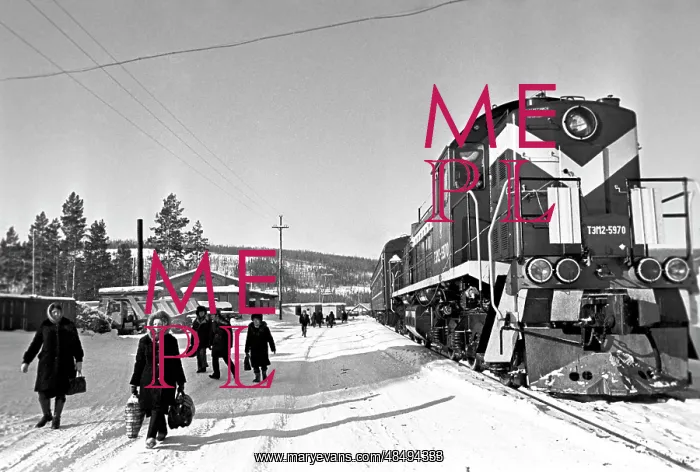 : Passenger train on Baikal-Amur Mainline, 1979 : Passenger train on Baikal-Amur Mainline, 1979