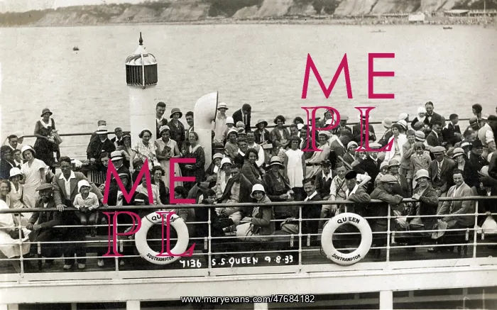 : Passengers on board the Steamship Queen, Southampton : Passengers on board the Steamship Queen, Southampton