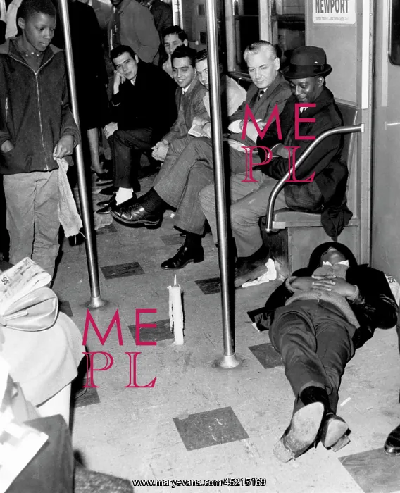 : Passengers on a stalled subway train during ? : Passengers on a stalled subway train during ?