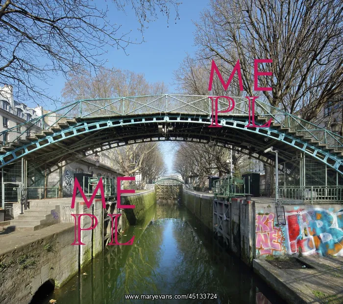 : Passerelle de la Grange-aux-Belles, Canal Saint-Martin : Passerelle de la Grange-aux-Belles, Canal Saint-Martin