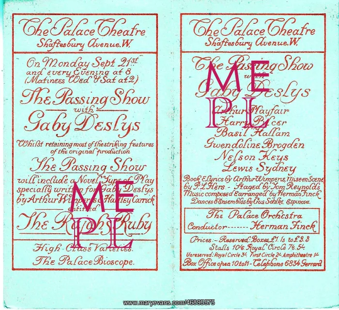 : The Passing Show revue by Arthur Wimperis : The Passing Show revue by Arthur Wimperis