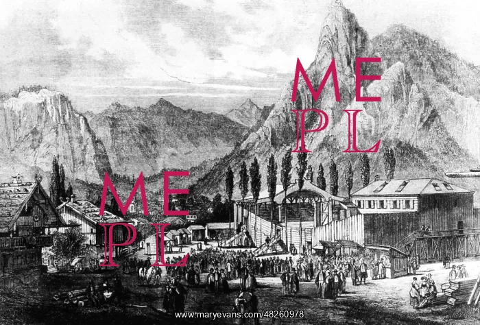 : Passion Play in Oberammergau, around 1860 : Passion Play in Oberammergau, around 1860