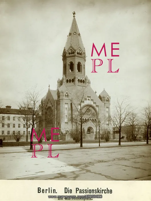 : The Passionskirche in Berlin, 1907 : The Passionskirche in Berlin, 1907