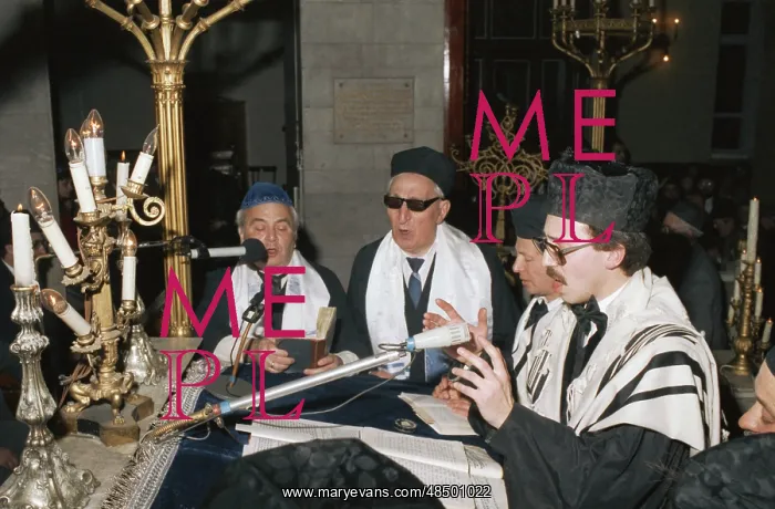 : Passover service in synagogue : Passover service in synagogue