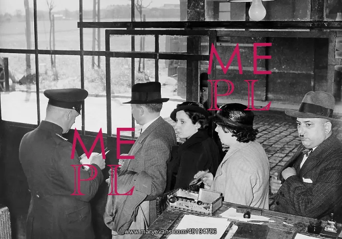 : Passport control, 1936 : Passport control, 1936
