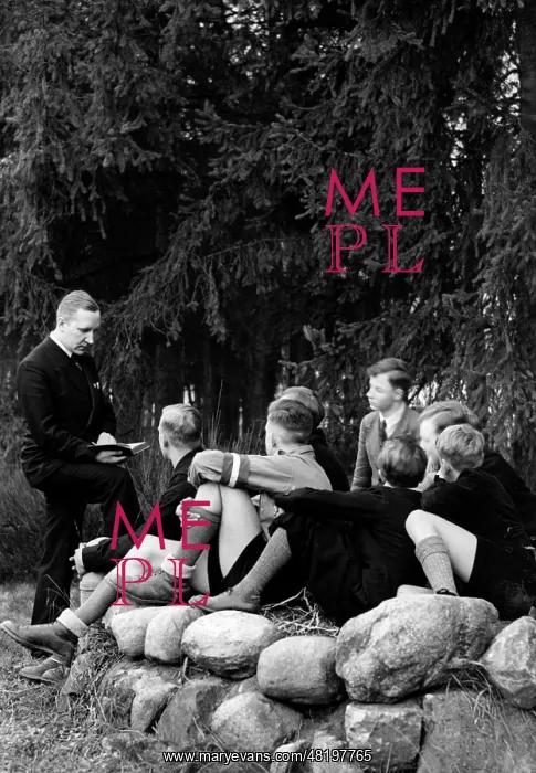 : A pastor with confirmands, 1936 : A pastor with confirmands, 1936