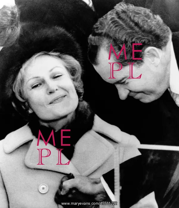 : Pat Nixon grasps her husband's hand after ? : Pat Nixon grasps her husband's hand after ?