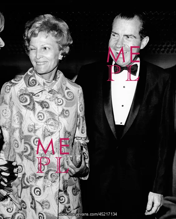 : Pat Nixon winks at a friend. She and her ? : Pat Nixon winks at a friend. She and her ?