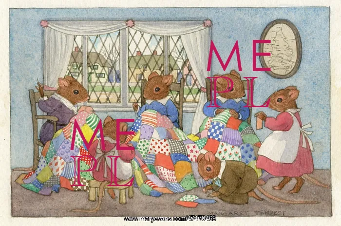 : The Patchwork Quilt ? mice sewing : The Patchwork Quilt ? mice sewing
