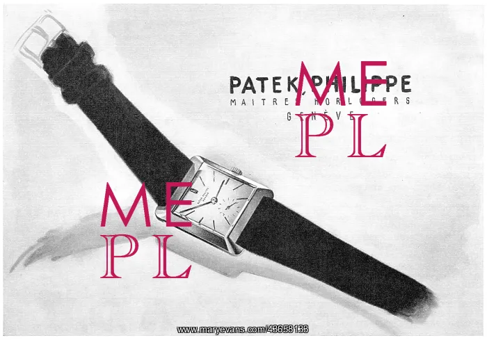 : Patek Philippe Watches 1954 Advert : Patek Philippe Watches 1954 Advert