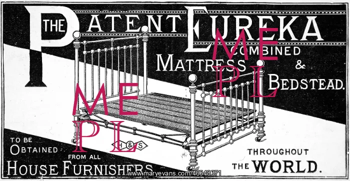 : Patent Euraka Mattress and Bedstead : Patent Euraka Mattress and Bedstead